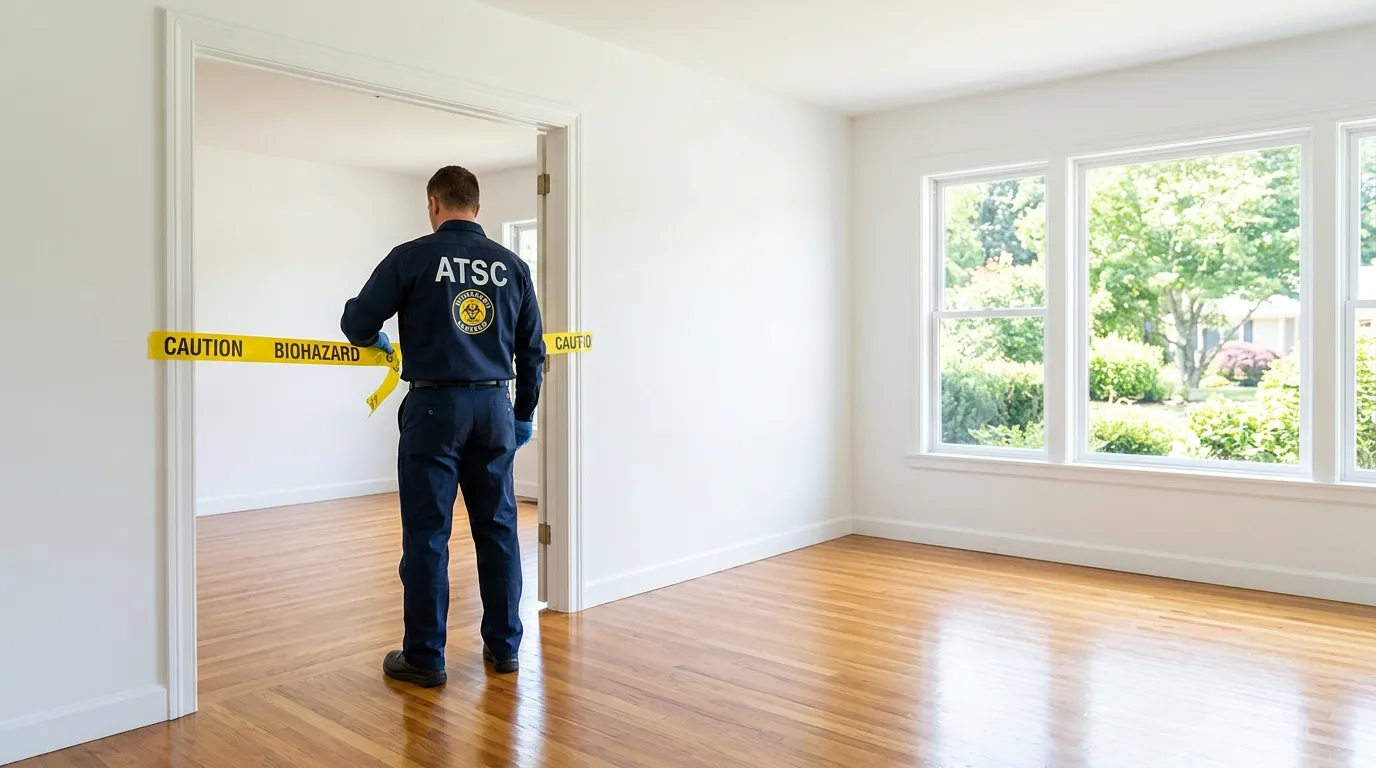 Certified biohazard cleanup crew performing Decomposition Cleanup in Cypress